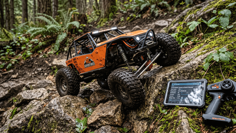 RC rock crawler using sensored FOC for low-speed control