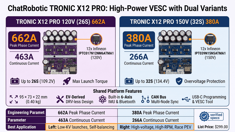 TRONIC X12 PRO 26S vs 32S Review: High-Power VESC Guide