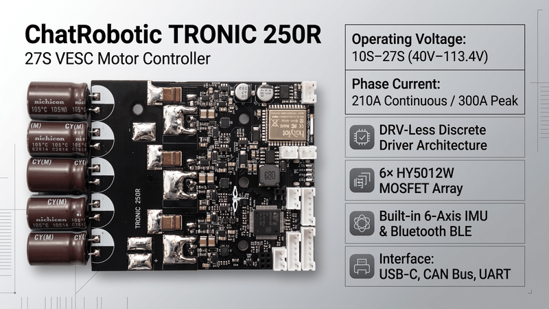 TRONIC 250R VESC Review: 125V (27S) 300A Specs & Buying Guide