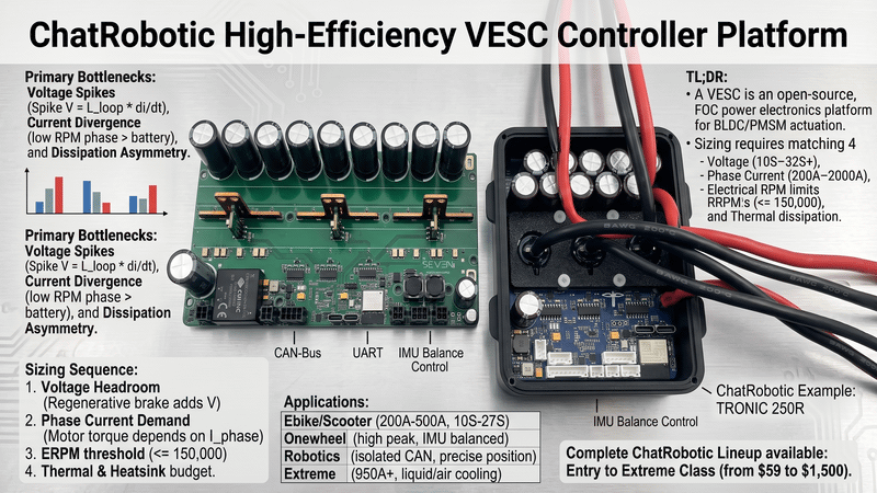 VESC Controller Buyer's Guide 2026: 26S-32S to 2376A Power
