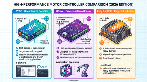 VESC vs ODrive vs Kelly: 2026 Motor Controller Comparison