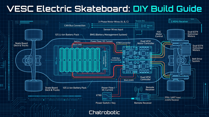 VESC Electric Skateboard DIY Guide: Build & FOC Tuning